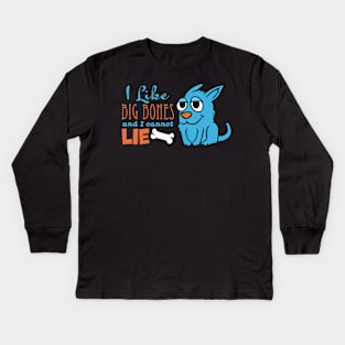 I like big bones and I cannot lie Kids Long Sleeve T-Shirt